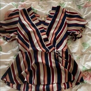 Monteau LA, Striped Blouse